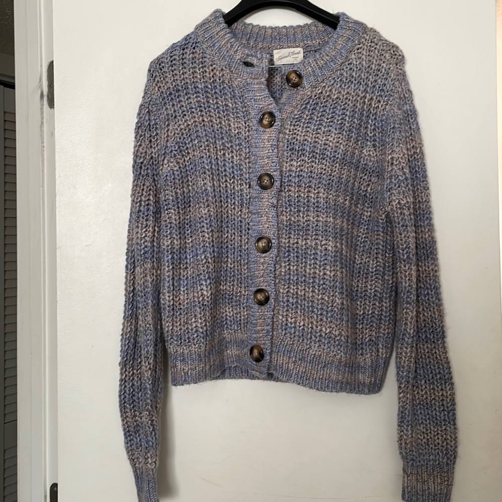 Cozy button-up knitted sweater